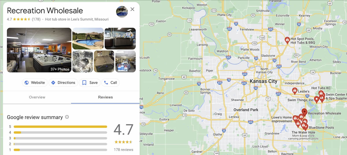 Hot Tub Google Reviews - Kansas City, MO